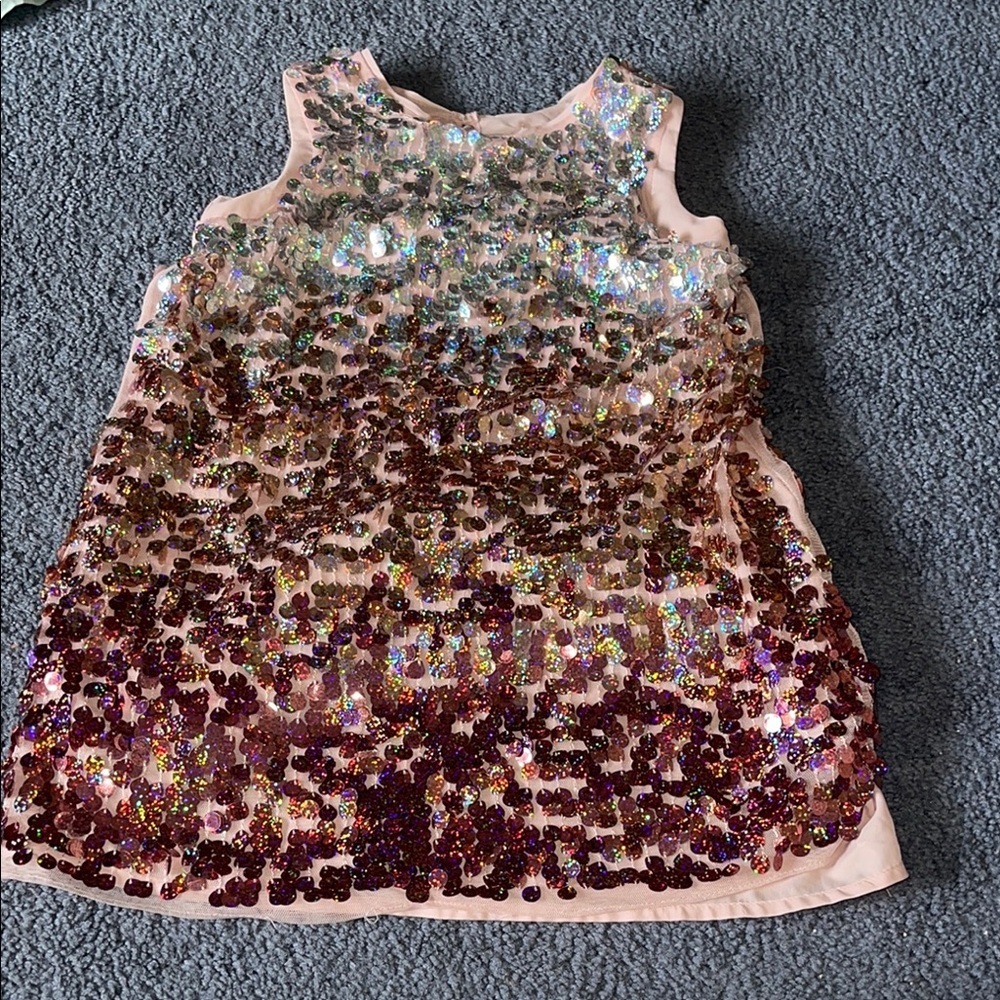 H&M Pink and Silver Sequin Tank Dress